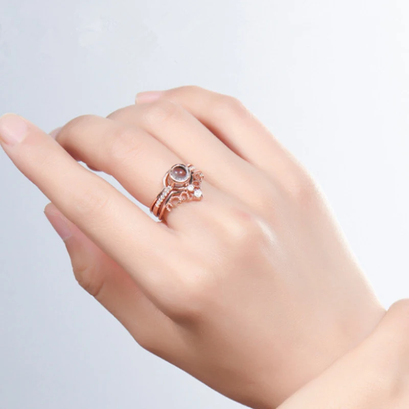 2021Valentine's Day Gift Fashion Design 100 Language I Love You Ring Elegant Female Projection Set Rings
2021Valentine's Day Gift Fashion Design 100 Language I Love You Ring Elegant Female Projection Set Rings