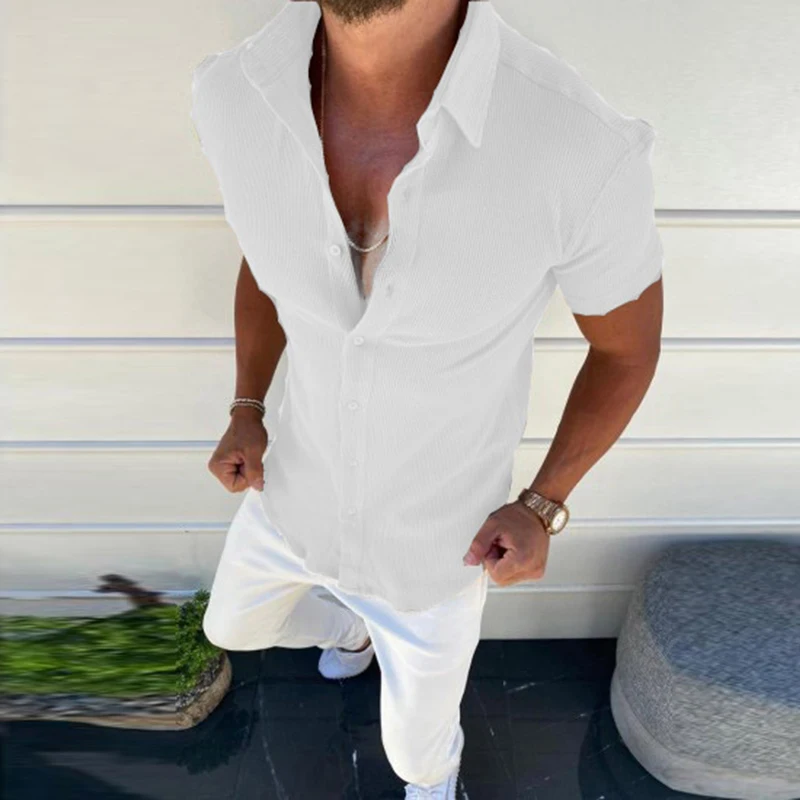 2022 Summer Fashion Men Corduroy Shirts Solid Short Sleeve Casual Cardigan Tops Mens Turn-down Collar Buttoned Shirt Streetwear
2022 Summer Fashion Men Corduroy Shirts Solid Short Sleeve Casual Cardigan Tops Mens Turn-down Collar Buttoned Shirt Streetwear