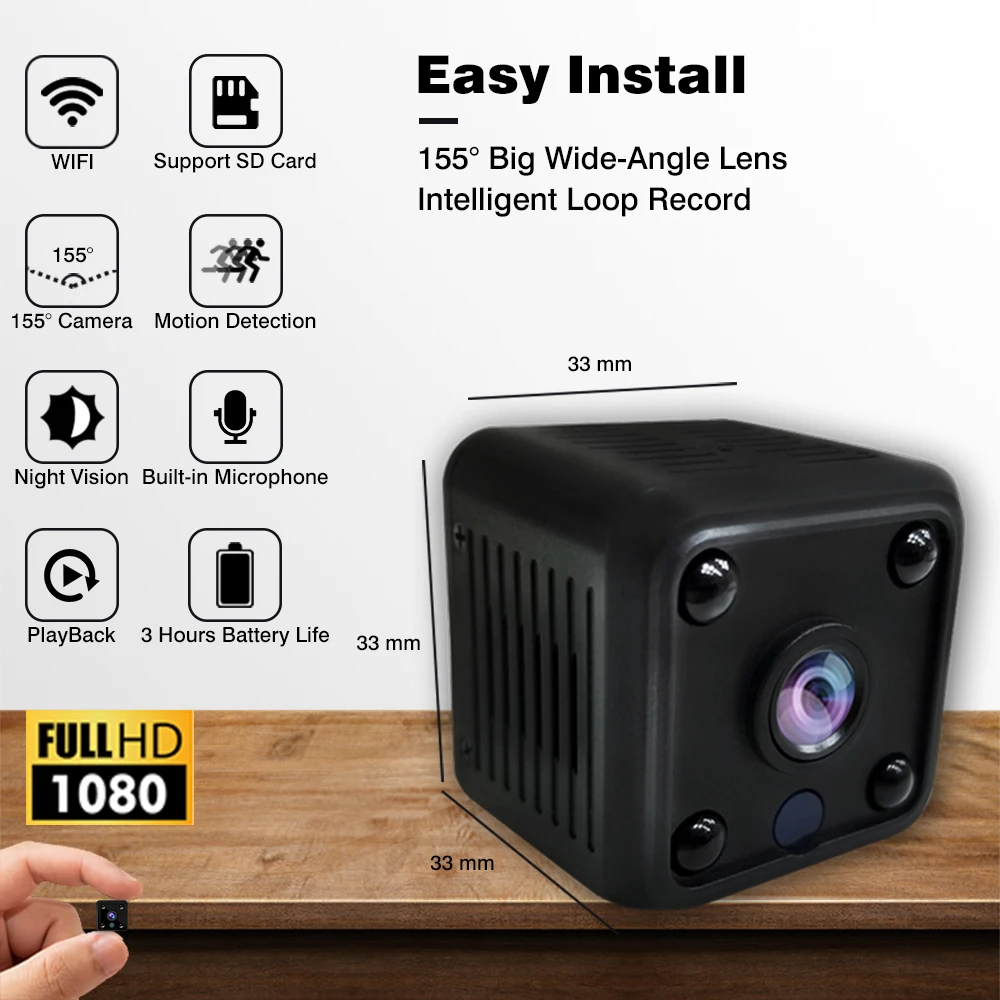 Мини IP Камера спортивная DV сенсор ночное видение видеокамера движения DVR микро