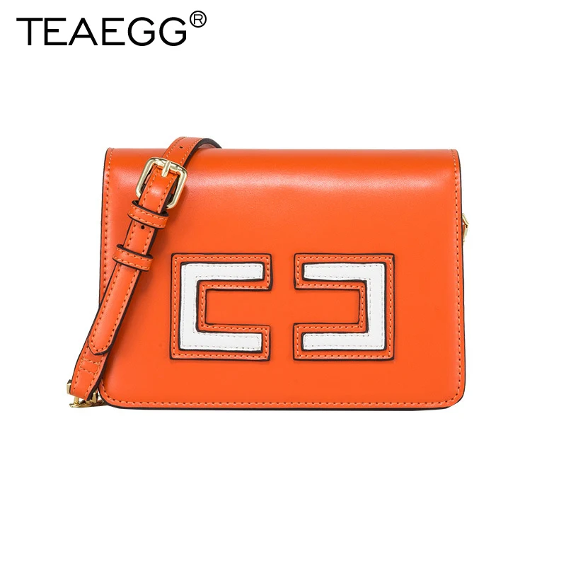 TEAEGG 2019 женская дизайнерская Лоскутная одноцветная сумка на плечо с буквенным