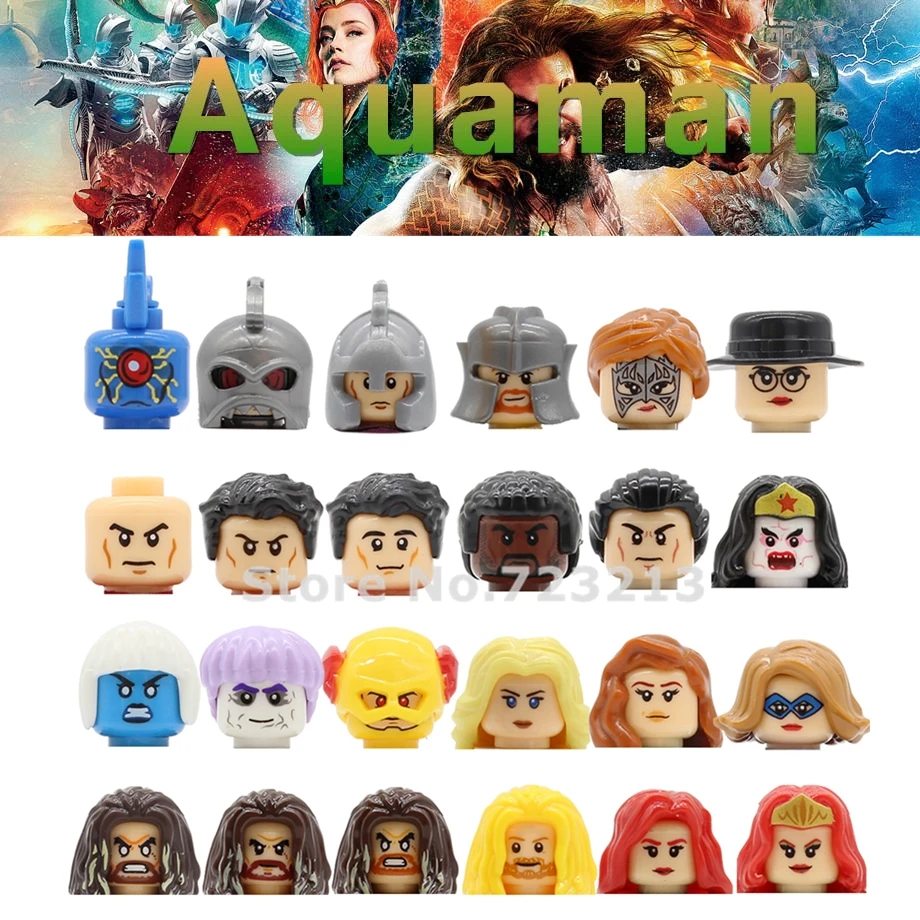 Feleph Single Movie Figure Head Black Manta Vulko Mera Atlanna Killer Frost Arthur Curry Nereus Building Blocks Set Brick Toys
Feleph Single Movie Figure Head Black Manta Vulko Mera Atlanna Killer Frost Arthur Curry Nereus Building Blocks Set Brick Toys