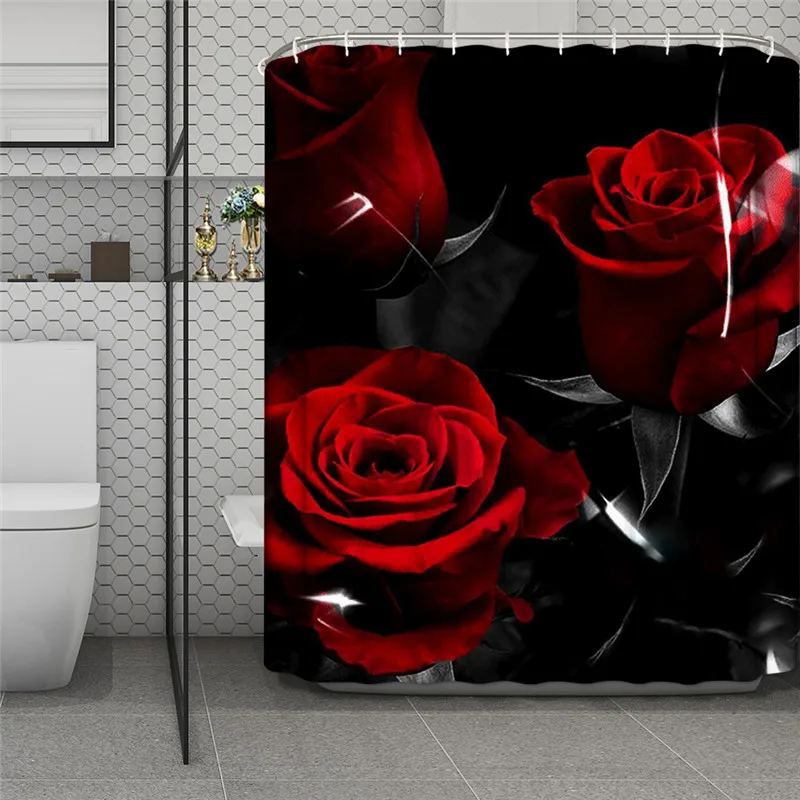Upetstory Modern Black Shower Curtains Colorful Rose Print Bath Curtains for Bathroom Bathtub Decor Curtain with Hooks 168X180cm
Upetstory Modern Black Shower Curtains Colorful Rose Print Bath Curtains for Bathroom Bathtub Decor Curtain with Hooks 168X180cm