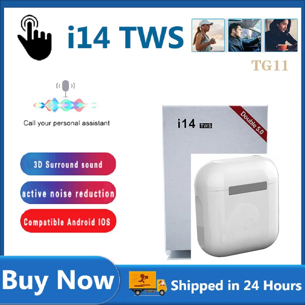 2021 new i14 TWS wireless bluetooth 5.0 headset PS4 headset touch gaming sports earbuds suitable for all smartphones PK i99999
2021 new i14 TWS wireless bluetooth 5.0 headset PS4 headset touch gaming sports earbuds suitable for all smartphones PK i99999