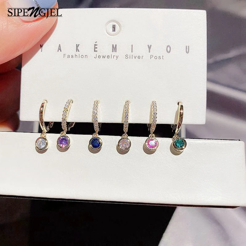 Fashion Cubic Zircon Rainbow Drop Earrings Set Colo0rful Crystal Small Hoop Earrings Sets For Women Jewelry Accesorio 2020
Fashion Cubic Zircon Rainbow Drop Earrings Set Colo0rful Crystal Small Hoop Earrings Sets For Women Jewelry Accesorio 2020