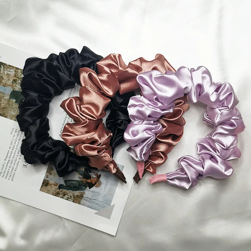 Fashion New Immitation Silk Hairband For Girls Lady Simple Solid Color Folded Thin Headband Women Female Hair Decorations
Fashion New Immitation Silk Hairband For Girls Lady Simple Solid Color Folded Thin Headband Women Female Hair Decorations