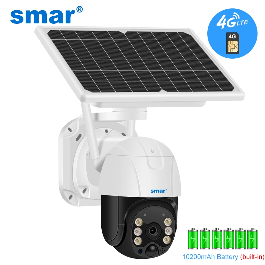 Smar Solar Panel Camera 4G SIM Card HD 3MP PTZ Outdoor Security PIR Alerm CCTV Home Surveillance XMEYE Built-in18650 Batterys
Smar Solar Panel Camera 4G SIM Card HD 3MP PTZ Outdoor Security PIR Alerm CCTV Home Surveillance XMEYE Built-in18650 Batterys