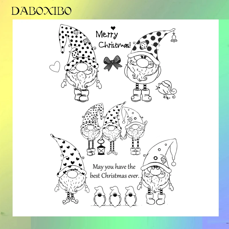 DABOXIBO Dwarf Santa Clear Stamps For DIY Scrapbooking/Card Making/Photo Album Silicone Decorative Crafts 13X13 
DABOXIBO Dwarf Santa Clear Stamps For DIY Scrapbooking/Card Making/Photo Album Silicone Decorative Crafts 13X13