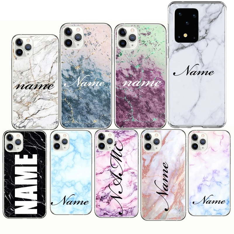 Custom DIY Name Marble Soft TPU Phone Cover Case For iPhone 13 11 12 Pro MAX Mini X XR XS 5s 6 7 8 5 6s SE Plus 2020
Custom DIY Name Marble Soft TPU Phone Cover Case For iPhone 13 11 12 Pro MAX Mini X XR XS 5s 6 7 8 5 6s SE Plus 2020