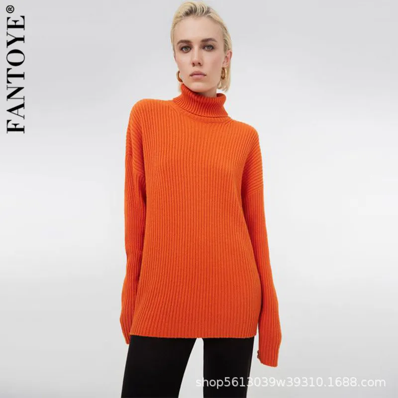 Fantoye Autumn Knitted Turtleneck Women Sweater Green Long Sleeve Casual Elegant Sweater Women Winter Loose Warm Streetwear 2021
Fantoye Autumn Knitted Turtleneck Women Sweater Green Long Sleeve Casual Elegant Sweater Women Winter Loose Warm Streetwear 2021