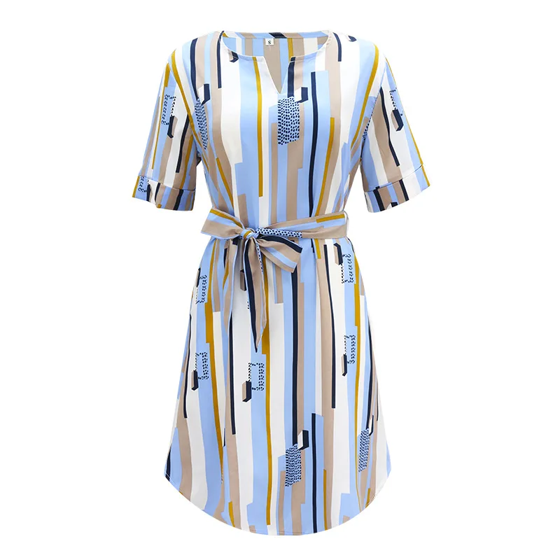 Bandage Short Sleeve High Waist Temperament Ladies Dress Spring Summer Women Casual 2021 Digital Print Fashion Dress
Bandage Short Sleeve High Waist Temperament Ladies Dress Spring Summer Women Casual 2021 Digital Print Fashion Dress