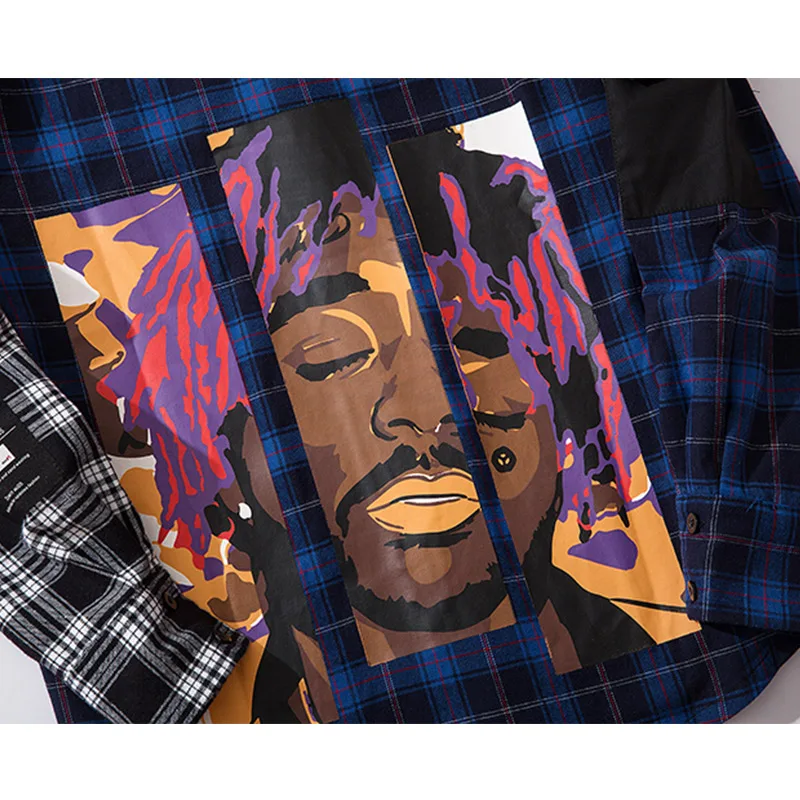Aolamegs Shirts Men Patchwork Plaid Male Shirts Full Sleeve Back Hip Hop Print Advanced Casual All-match Lover Streetwear Autumn
Aolamegs Shirts Men Patchwork Plaid Male Shirts Full Sleeve Back Hip Hop Print Advanced Casual All-match Lover Streetwear Autumn