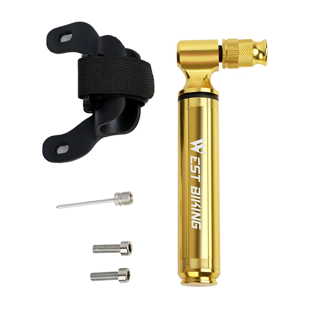 Portable Mini Bike Pump - Universal Fits Presta and Schrader, High Pressure 160 PSI, Includes Mount Kit
Portable Mini Bike Pump - Universal Fits Presta and Schrader, High Pressure 160 PSI, Includes Mount Kit