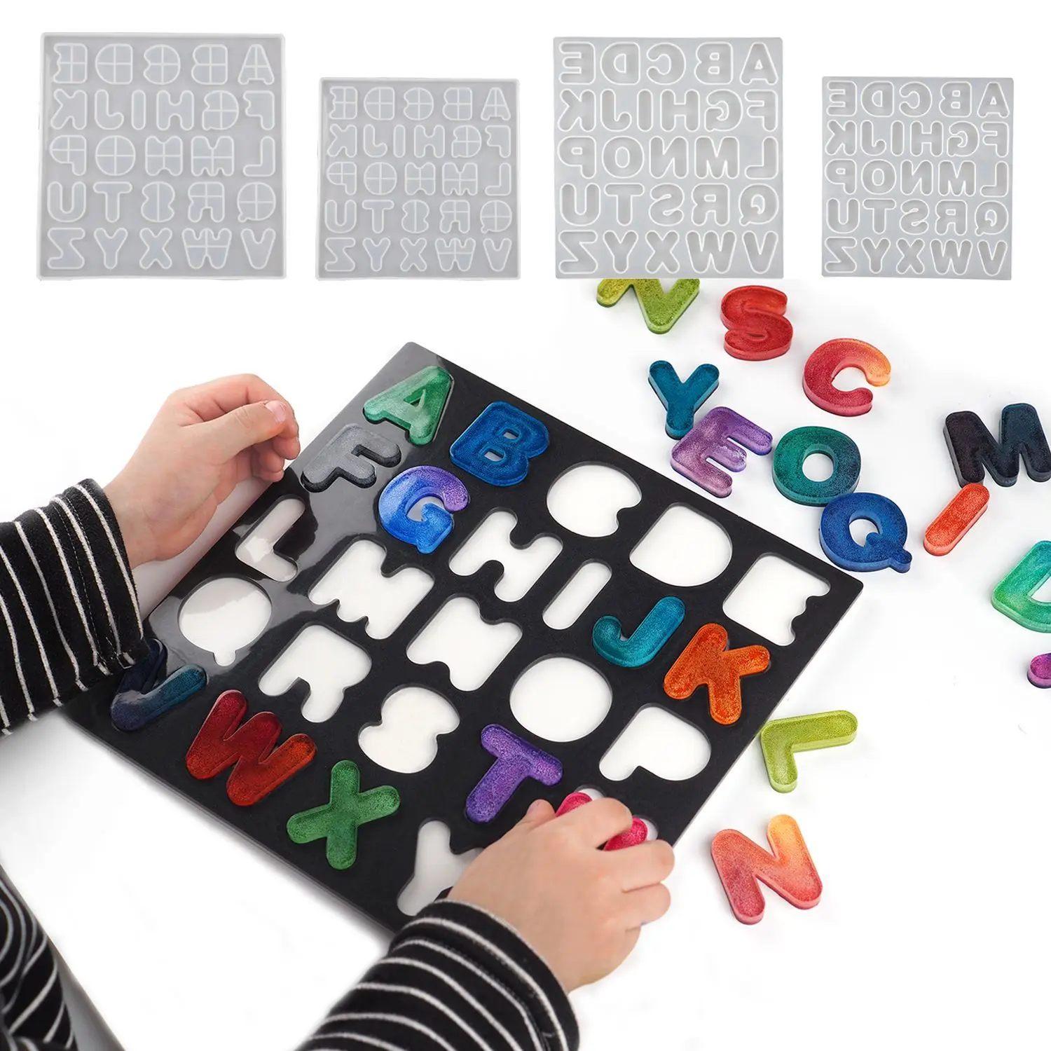 Alphabet Puzzle Resin Mold DIY Epoxy Resin Letter Silicone Mold Handmade Christmas Gifts for Kis Toddler
Alphabet Puzzle Resin Mold DIY Epoxy Resin Letter Silicone Mold Handmade Christmas Gifts for Kis Toddler