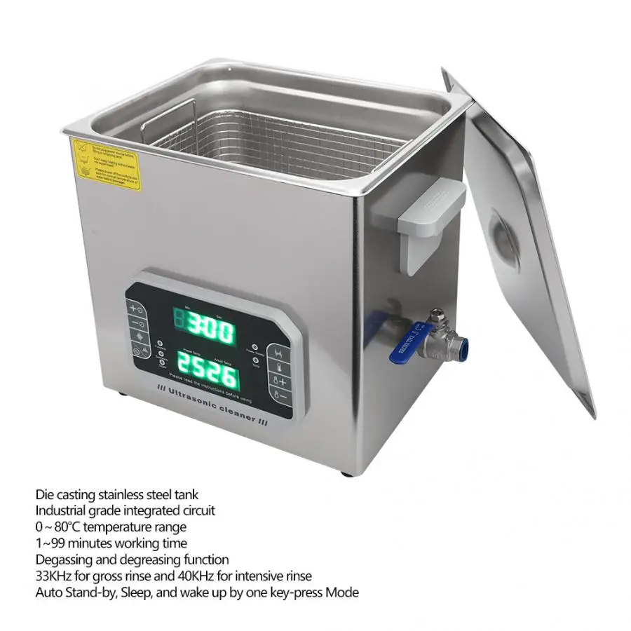 19L Ultrasonic Cleaner Multifunctional Touch Stainless Steel Jewelry Glasses Cleaning Tool No Welding
19L Ultrasonic Cleaner Multifunctional Touch Stainless Steel Jewelry Glasses Cleaning Tool No Welding