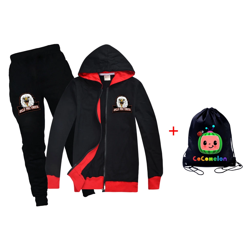 Unisex 100% Cotton Eagle Fang Karate Cobra Kai Movie Inspired Funny Spring and Autumn Long sleeve sweater suit and Beam backpack
Unisex 100% Cotton Eagle Fang Karate Cobra Kai Movie Inspired Funny Spring and Autumn Long sleeve sweater suit and Beam backpack