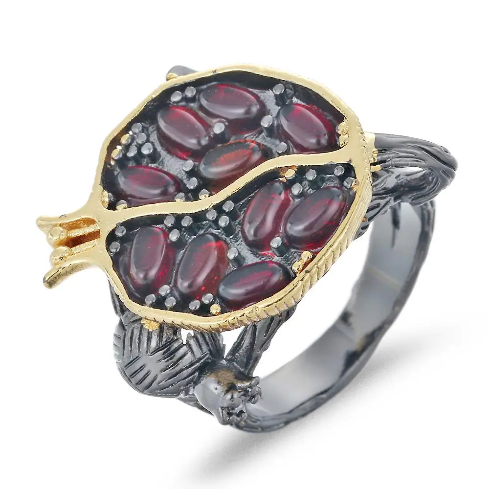 Vintage Trendy Pomegranate Design Ring for Women Anniversary Party Engagemnet Gifts Jewelry
Vintage Trendy Pomegranate Design Ring for Women Anniversary Party Engagemnet Gifts Jewelry