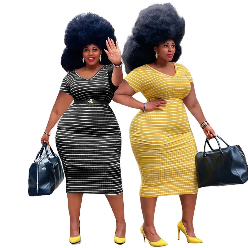 Women Dresses Summer 2021 Crew Neck Short Sleeve Black Striped Dress Bodycon Casual Plus Size Dress Wholesale Dropshipping
Women Dresses Summer 2021 Crew Neck Short Sleeve Black Striped Dress Bodycon Casual Plus Size Dress Wholesale Dropshipping