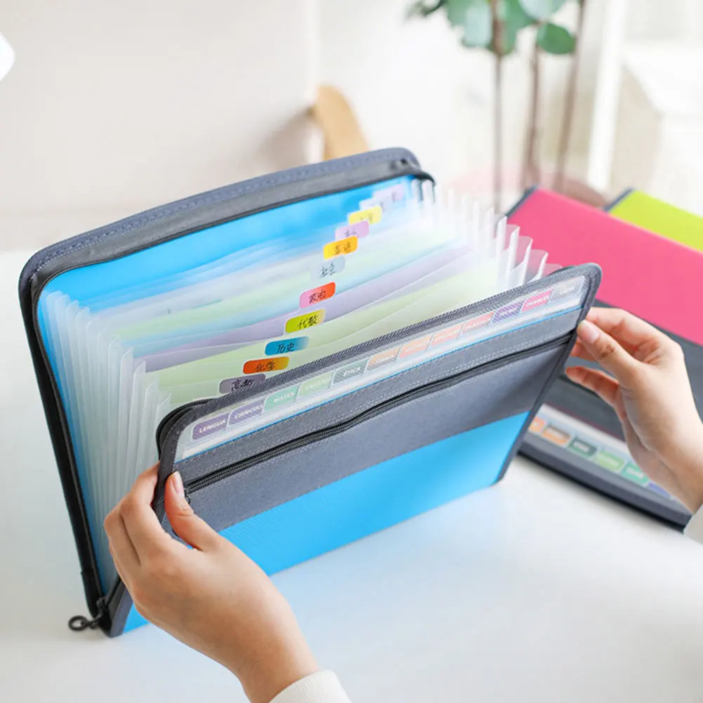 A4 Expandable File Folder 13 Pockets School Home Office Bills With Zipper PP Business Reinforced Gussets Slide-in Reminder Tabs
A4 Expandable File Folder 13 Pockets School Home Office Bills With Zipper PP Business Reinforced Gussets Slide-in Reminder Tabs