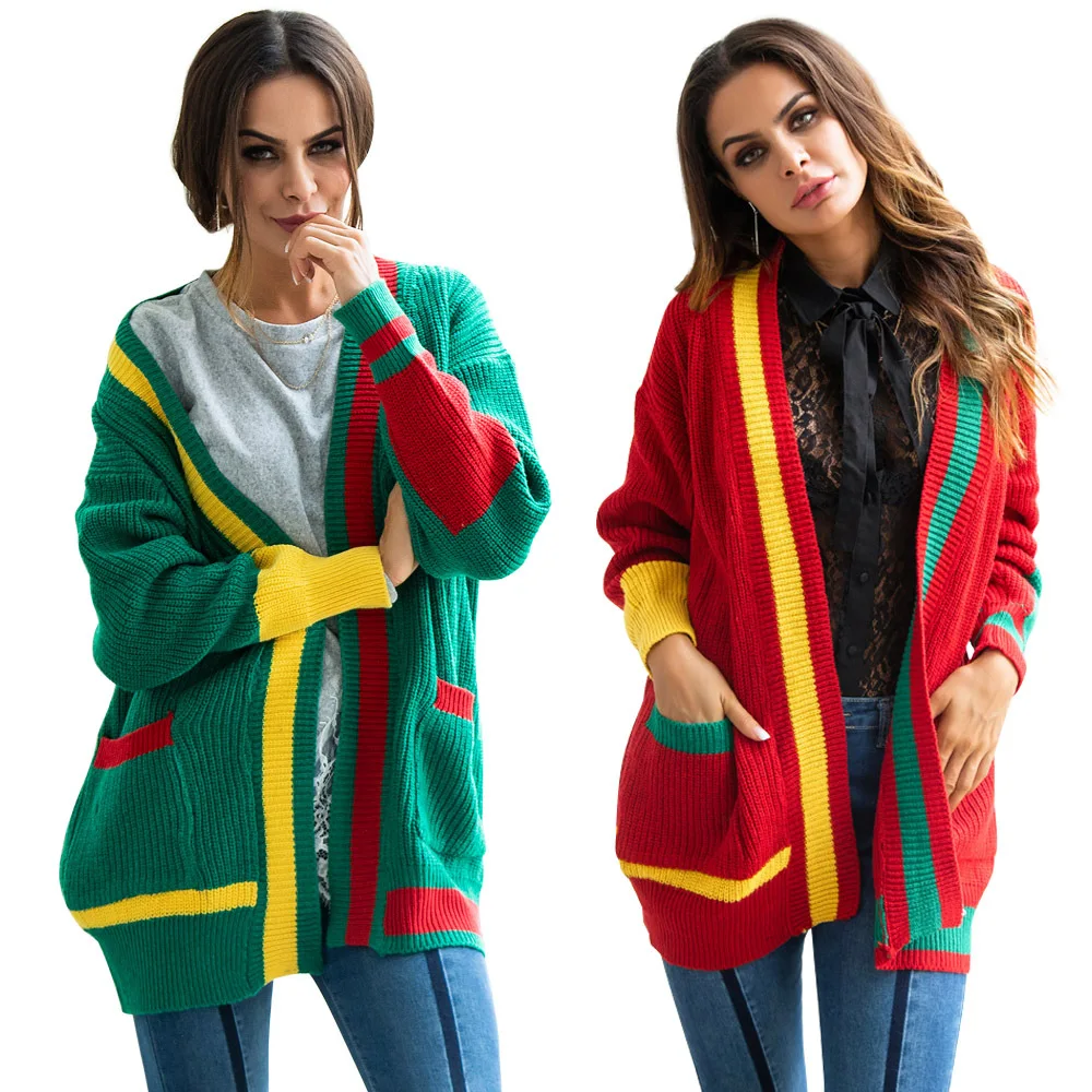 Christmas Women Winter Sweater Knitted Cardigan Scarf Collar with Pockets Plus Size Korean style clothes Cardigan for Women 2020
Christmas Women Winter Sweater Knitted Cardigan Scarf Collar with Pockets Plus Size Korean style clothes Cardigan for Women 2020