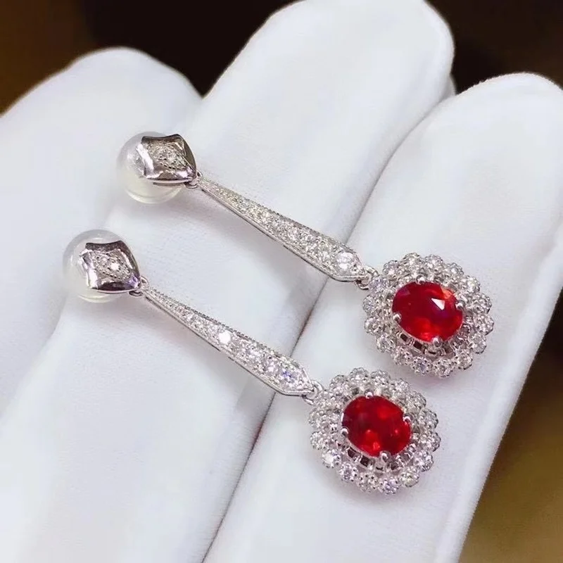 Stud Earrings with Gold Plated or platinum plating Earrings for Women 925 Sterling Silver Luxury Natural Ruby
Stud Earrings with Gold Plated or platinum plating Earrings for Women 925 Sterling Silver Luxury Natural Ruby