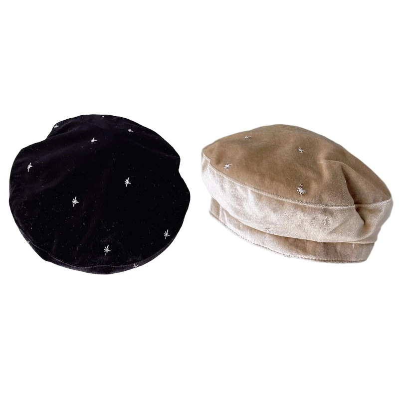 Q39C Elegant Painter Hat Hepburn Style Gypsophila Beret Show Face Small Octagonal Hat Coldproof for Fall Winter Daily Wear
Q39C Elegant Painter Hat Hepburn Style Gypsophila Beret Show Face Small Octagonal Hat Coldproof for Fall Winter Daily Wear