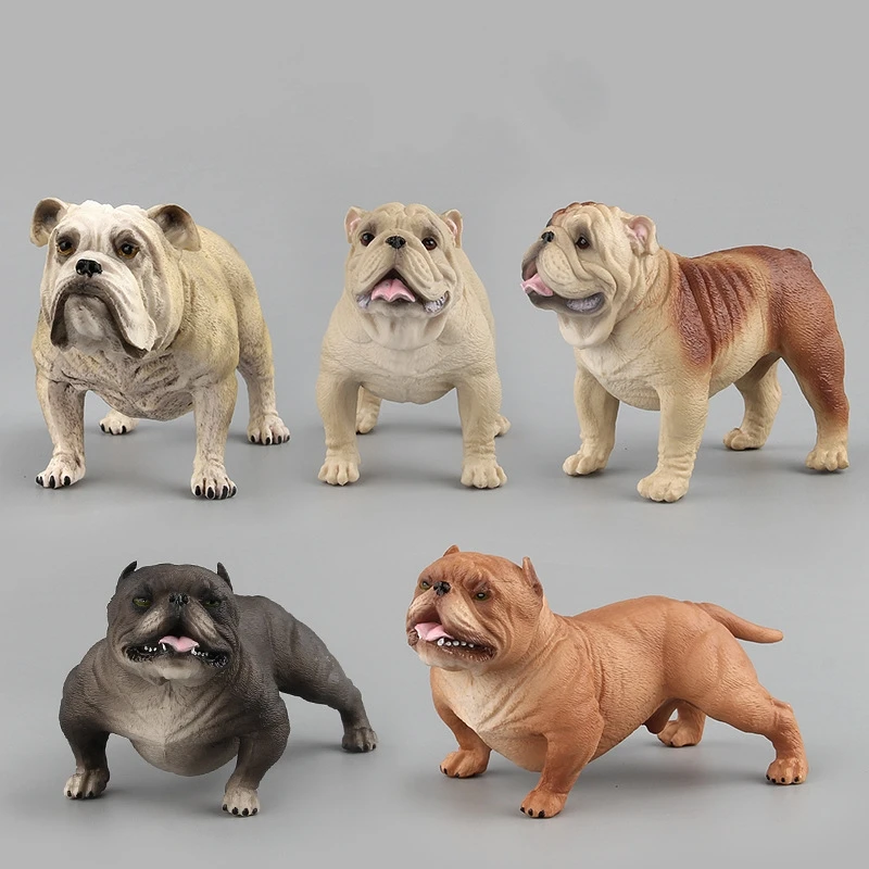 

Simulation Animal Bulldog Model Shapi Dog Figure Statue Kids Toy Home Decoration Collectible Gift