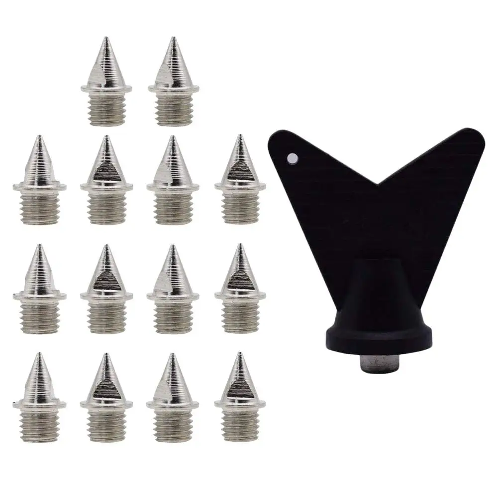 Track Spikes 1/4inch Steel Pyramid Spikes Replacement Track Cross Country Spike With Pointed Wrench 14pcs Non-Slip Pyramid Sp
Track Spikes 1/4inch Steel Pyramid Spikes Replacement Track Cross Country Spike With Pointed Wrench 14pcs Non-Slip Pyramid Sp