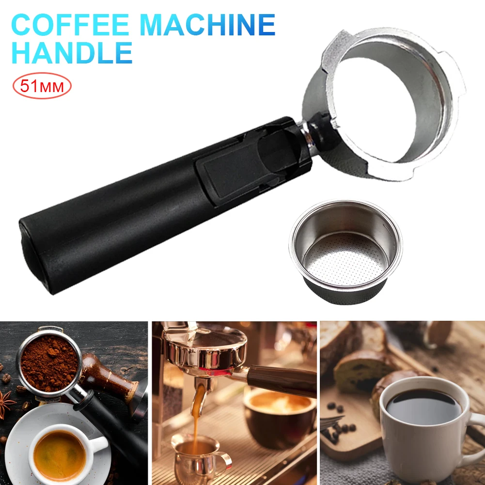 51mm Coffee Bottomless Portafilter Stainless Steel Coffee Machine Portafilter Basket Filter Espresso Training Tool Accessories
51mm Coffee Bottomless Portafilter Stainless Steel Coffee Machine Portafilter Basket Filter Espresso Training Tool Accessories