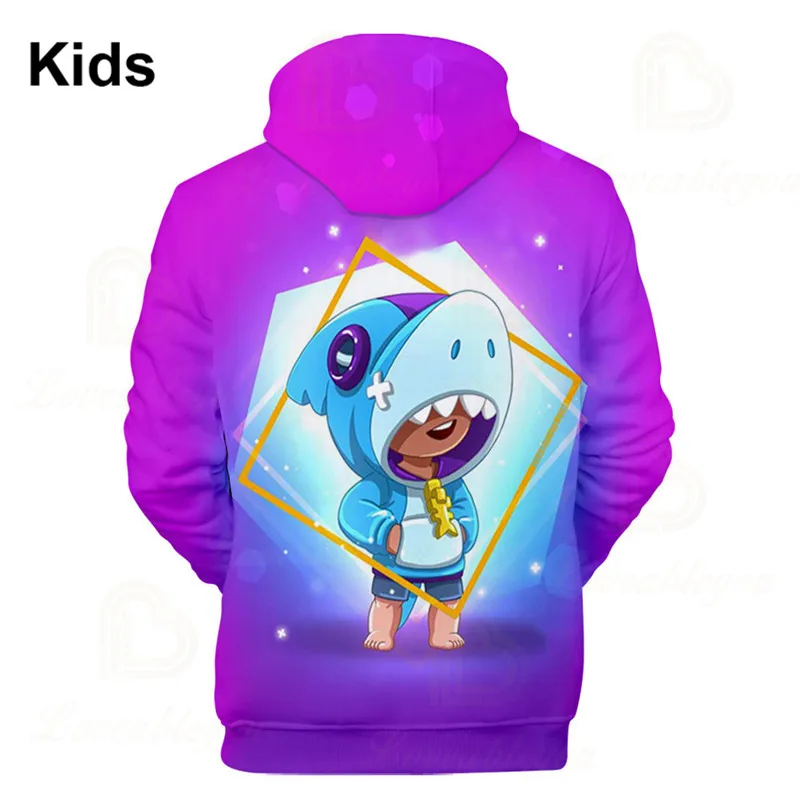 

Cartoon Hoodie Sandy Tick and Star, Shooting Game 6 To 19 Years Kids Leon Jacket 3D Hoodie Boys Girls Tops Children Clothes