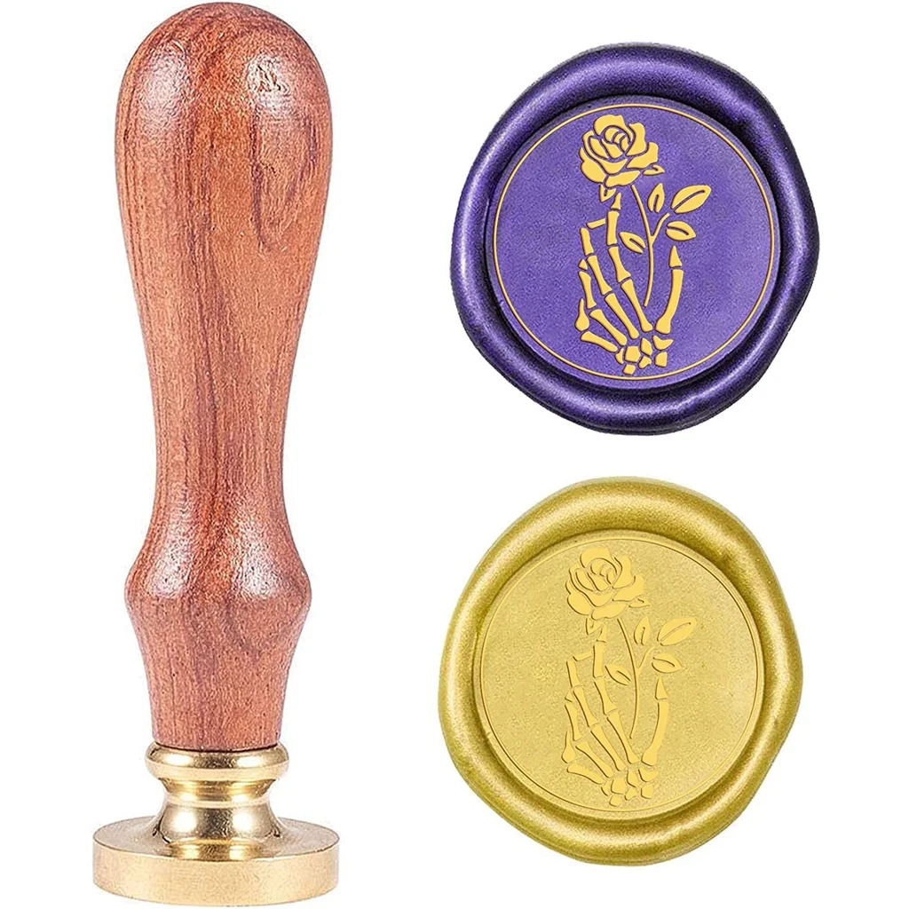 1PC Wax Seal Stamp Hand Picking Roses(Halloween Themed) Vintage Brass Head Wooden Handle Removable Sealing Wax Seal Stamp 25mm
1PC Wax Seal Stamp Hand Picking Roses(Halloween Themed) Vintage Brass Head Wooden Handle Removable Sealing Wax Seal Stamp 25mm