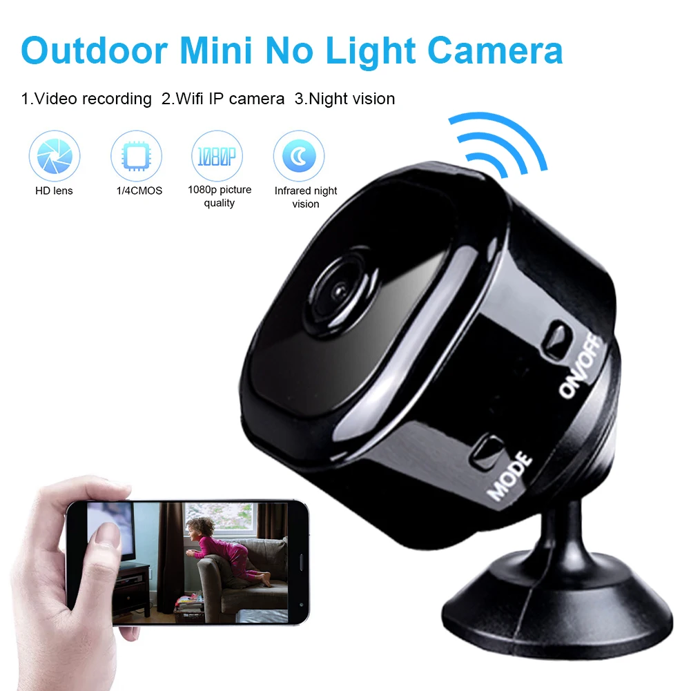 Беспроводная мини-камера 1080P HD Wi-Fi портативная камера с ночным видением портативная видеокамера безопасности для помещений и улицы
Беспроводная мини-камера 1080P HD Wi-Fi портативная камера с ночным видением портативная видеокамера безопасности для помещений и улицы