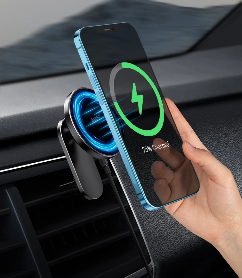 Magnetic Car Phone Holder For iPhone 12 Pro Max Phone Holder Fast Wireless Charger For Car Air Vent Mount Holder Stand
Magnetic Car Phone Holder For iPhone 12 Pro Max Phone Holder Fast Wireless Charger For Car Air Vent Mount Holder Stand