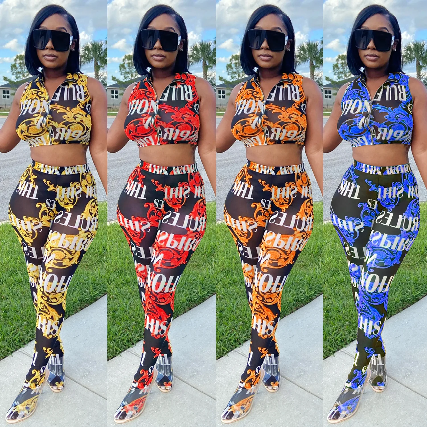 Hot Sale Sexy Perspective Screen Yarn Jacket Trousers Two Sets of Women's Wear 2 piece sets for women
Hot Sale Sexy Perspective Screen Yarn Jacket Trousers Two Sets of Women's Wear 2 piece sets for women