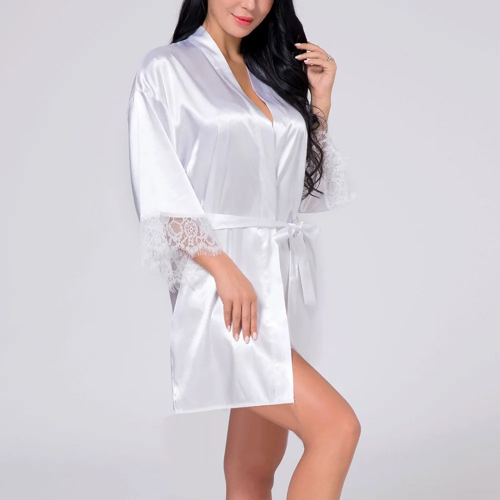 Women Sexy Silk Kimono Satin Dressing Gown Bath Robe Lace Lingerie Nightdress Nighties V-neck Nightdress Nightwear Nightshirt
Women Sexy Silk Kimono Satin Dressing Gown Bath Robe Lace Lingerie Nightdress Nighties V-neck Nightdress Nightwear Nightshirt