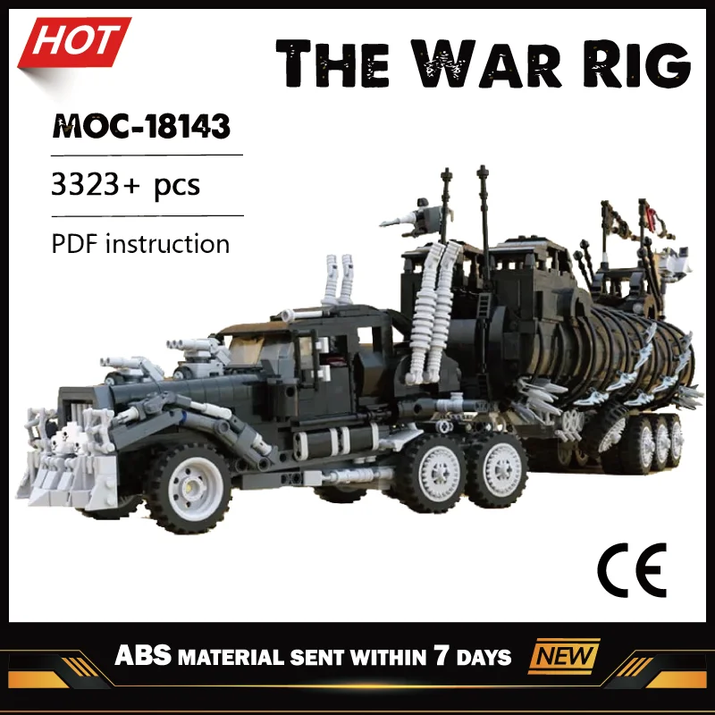 MOC War Rig Mad-Max Modified Truck Technic Series Movie Collection Car Model Building Blocks Bricks Assemble Boy's Toys Gifts 
MOC War Rig Mad-Max Modified Truck Technic Series Movie Collection Car Model Building Blocks Bricks Assemble Boy's Toys Gifts