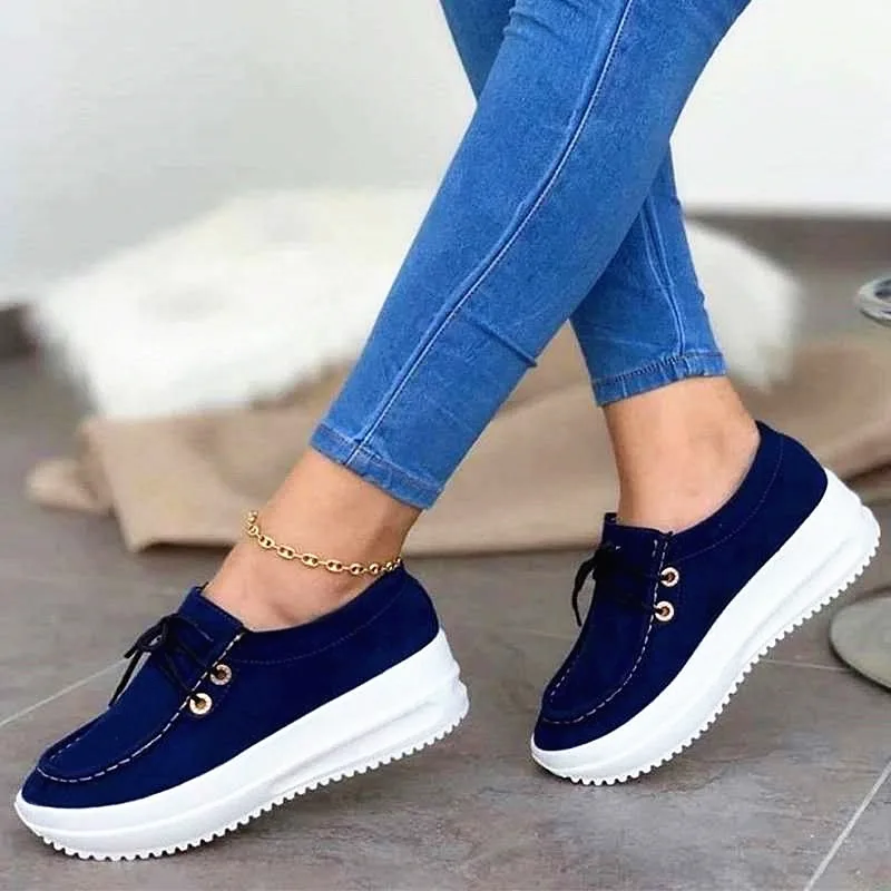 Women's Vulcanized Shoes Flock Ladies Sewing Flat Platform Lace-Up Casual Autumn Female Plus Size 2021 Fashion New Comfort
Women's Vulcanized Shoes Flock Ladies Sewing Flat Platform Lace-Up Casual Autumn Female Plus Size 2021 Fashion New Comfort