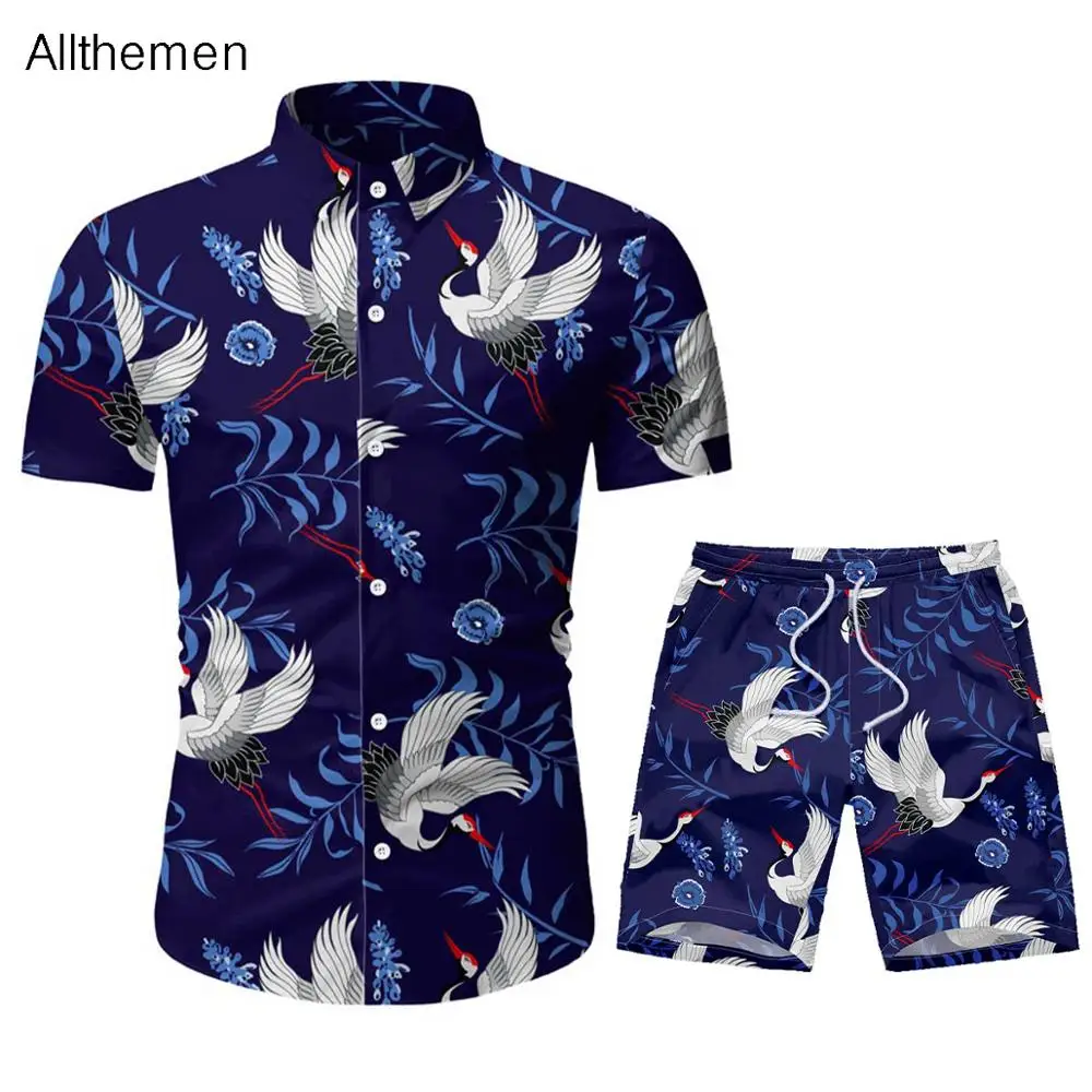 Allthemen летний комплект из 2 предметов для мужчин Повседневная пляжная одежда