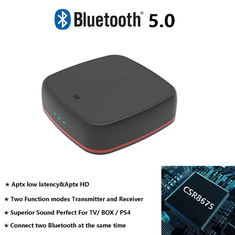 Передатчик приемник CSR 8675 APTX HD Bluetooth 5 0 беспроводной оптический аудио RCA адаптер с