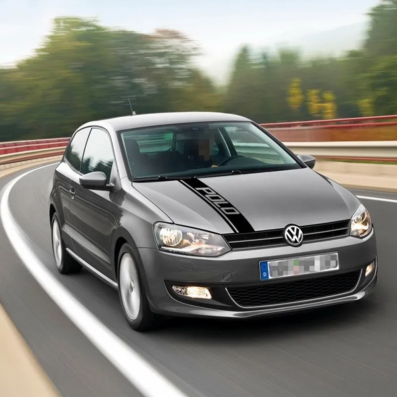 Для-Volkswagen POLO GTI-R LINE-R WRC-TSI гоночный Стайлинг авто Обложка двигателя декоративная
