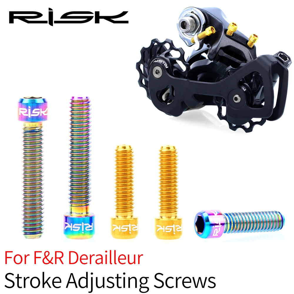 RISK Road Bike Derailleur Bolts Titanium M4 *13.5 / 20 mm Bicycle Shift Adjustment Bolts for Sram Bike Parts
RISK Road Bike Derailleur Bolts Titanium M4 *13.5 / 20 mm Bicycle Shift Adjustment Bolts for Sram Bike Parts