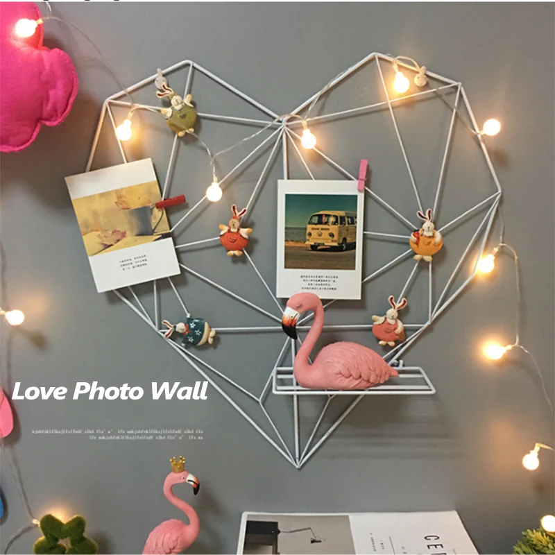Iron Heart Shape Grid DIY Picture Rack Photos Postcard Holder Storage Shelf Home Decor Wall Hanging Mesh Panel For Girl's Room
Iron Heart Shape Grid DIY Picture Rack Photos Postcard Holder Storage Shelf Home Decor Wall Hanging Mesh Panel For Girl's Room