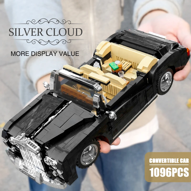 

MOULD KING 10006 High-Tech Cars The MOC 1964 RR Sliver Cloud Car Model Building Blocks Bricks Assembled DIY Toys Birthday Gifts