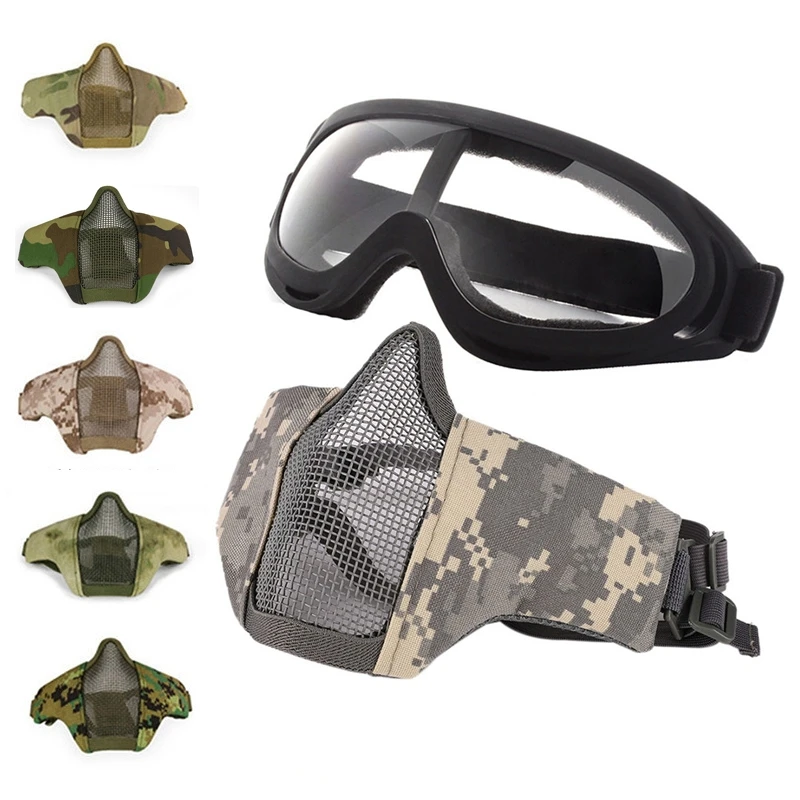 Cosplay Half Face Mask Halloween Accessories Jungle Adventure CS Outdoor Cycling Novelty Special Use Military Paintball Hunting
Cosplay Half Face Mask Halloween Accessories Jungle Adventure CS Outdoor Cycling Novelty Special Use Military Paintball Hunting