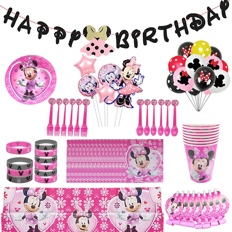 110pcs Disney Minnie Mouse Birthday Party Decorations Cake Disposable Tableware Set Balloon Toys Girls Bracelet Kids Birthday
110pcs Disney Minnie Mouse Birthday Party Decorations Cake Disposable Tableware Set Balloon Toys Girls Bracelet Kids Birthday
