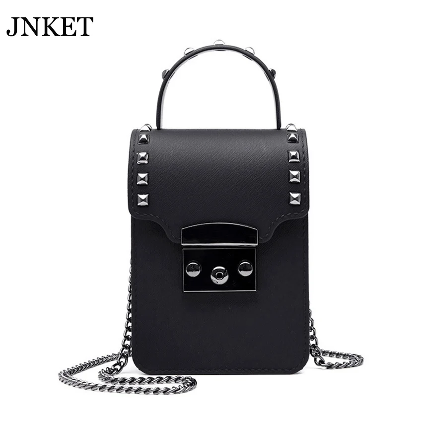 JNKET, Новая модная женская сумка для мобильного телефона, повседневные сумки через плечо, сумка через плечо с заклепками, сумка-слинг на цепоч...
JNKET, Новая модная женская сумка для мобильного телефона, повседневные сумки через плечо, сумка через плечо с заклепками, сумка-слинг на цепоч...