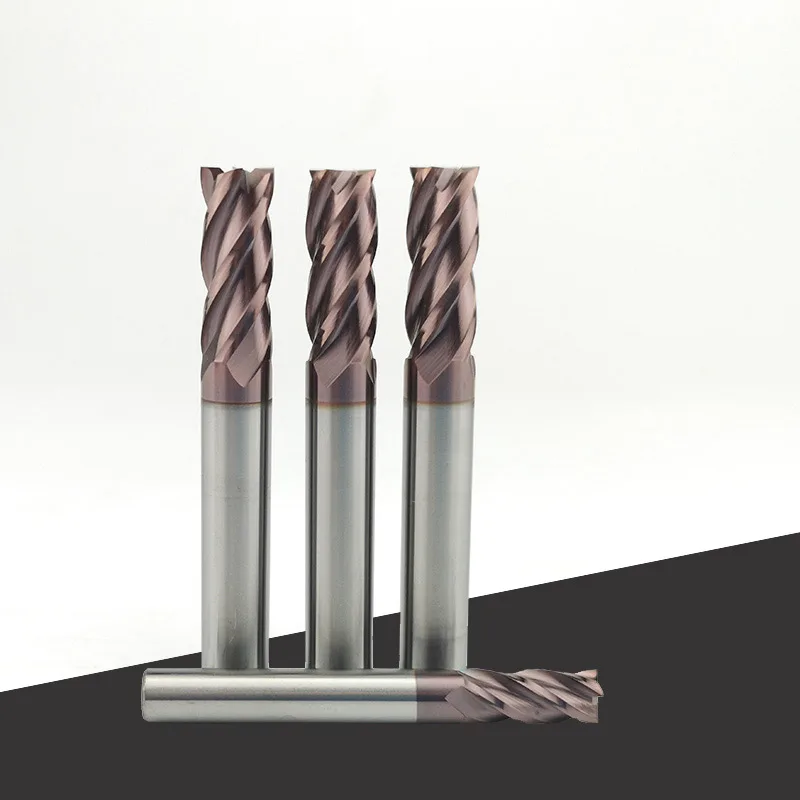 HRC58 cnc Carbide End Mills Alloy Coating Tungsten Steel Milling Cutter Tools 4 Flute 1 2 5 6 8 12mm Shank Maching mill | Инструменты