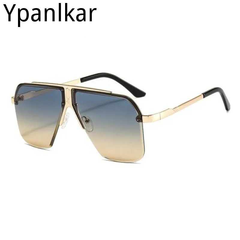 New Style One-piece Sunglasses Personalized Rimless Sunglasses Versatile Men and Women Sunglasses