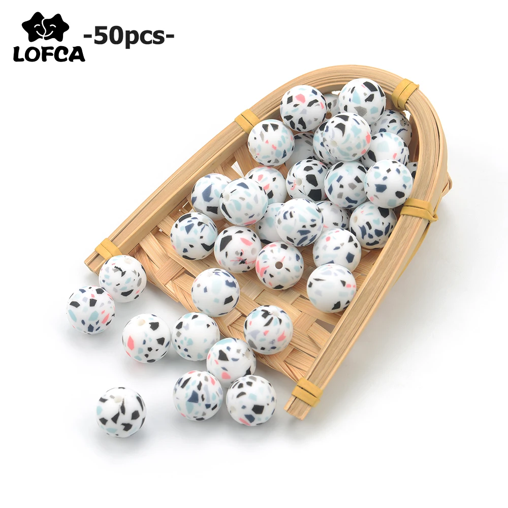 LOFCA, 50 шт., силиконовые бусины для прорезывания зубов 
LOFCA, 50 шт., силиконовые бусины для прорезывания зубов