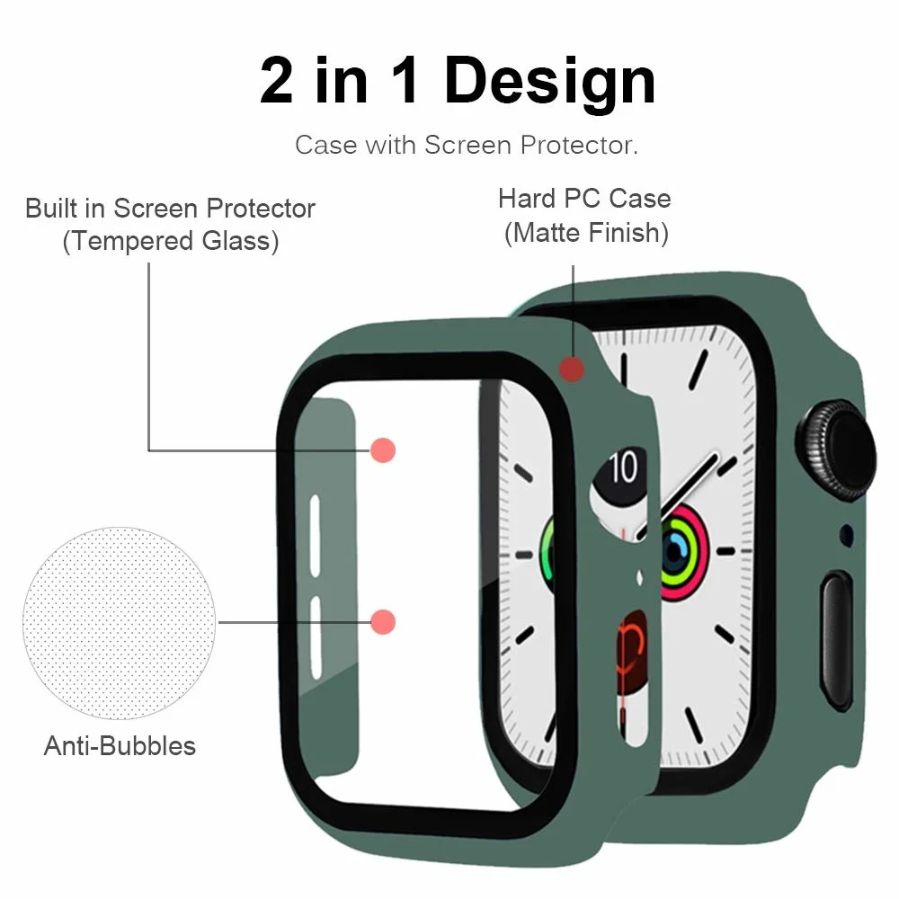 Glass+case For apple watch Accessories Apple Watch series 6 5 4 3 SE 44mm 40mm iWatch Case 42mm 38mm Screen Protector+cover
Glass+case For apple watch Accessories Apple Watch series 6 5 4 3 SE 44mm 40mm iWatch Case 42mm 38mm Screen Protector+cover