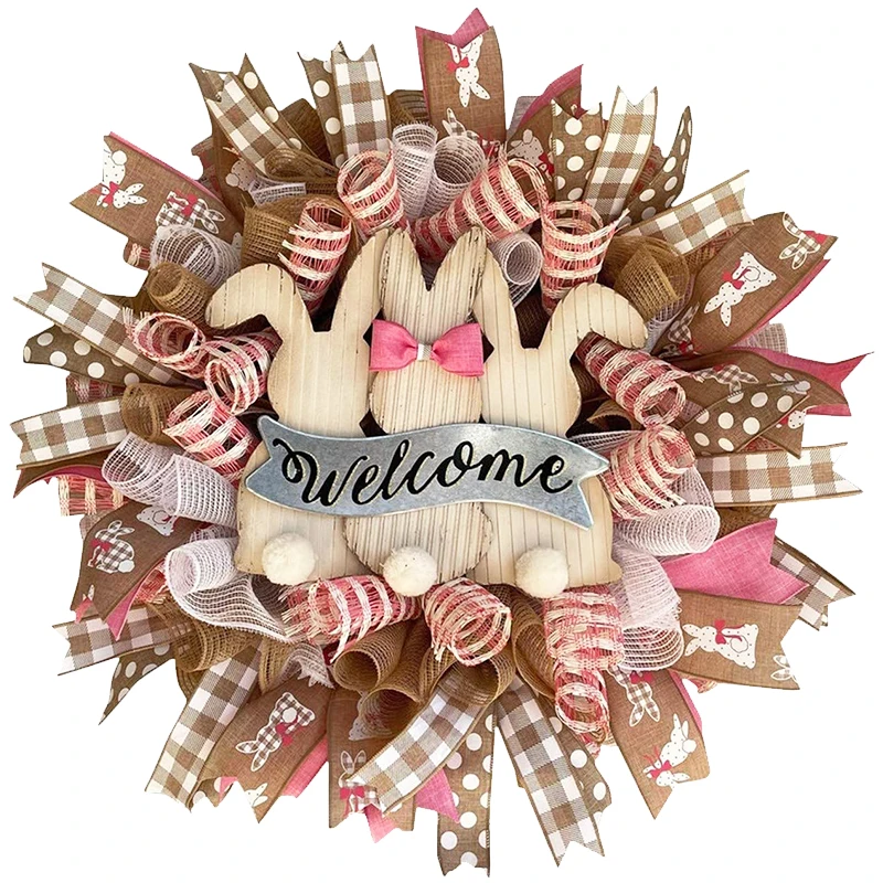 Happy Easter Rabbit Wreath Decor Welcome Sign For Front Door Easter Party Decoration Cartoon Bunny Ornaments
Happy Easter Rabbit Wreath Decor Welcome Sign For Front Door Easter Party Decoration Cartoon Bunny Ornaments